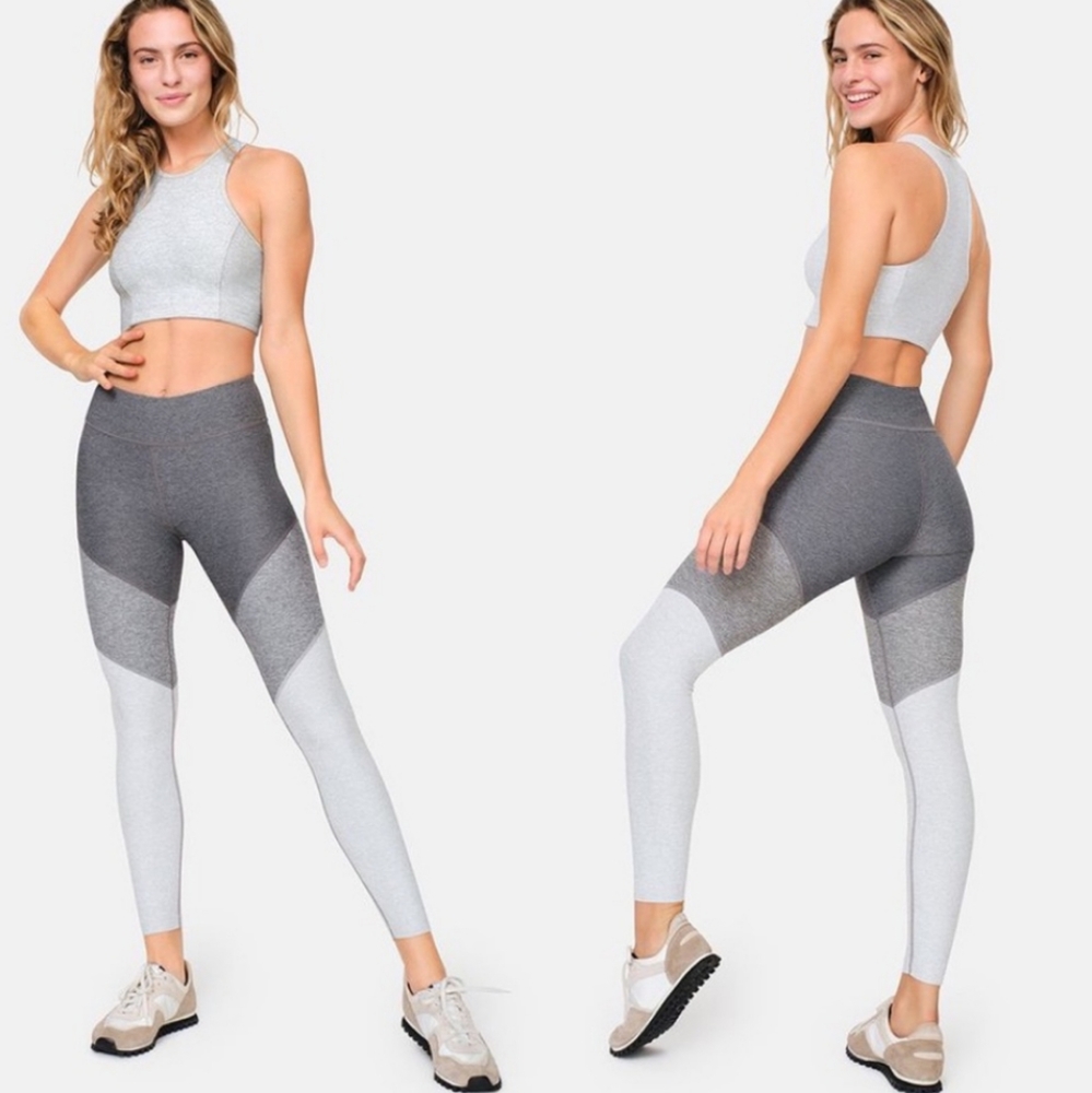 Outdoor Voices Springs 7/8 Leggings Grey Ombre Tights Size XS Run Hike Bike Camp